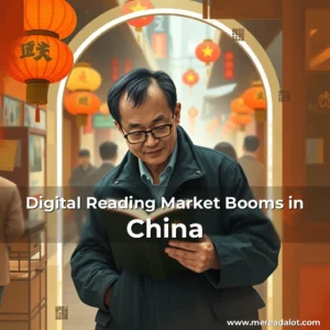 Artistic representation for Digital Reading Market Booms in China