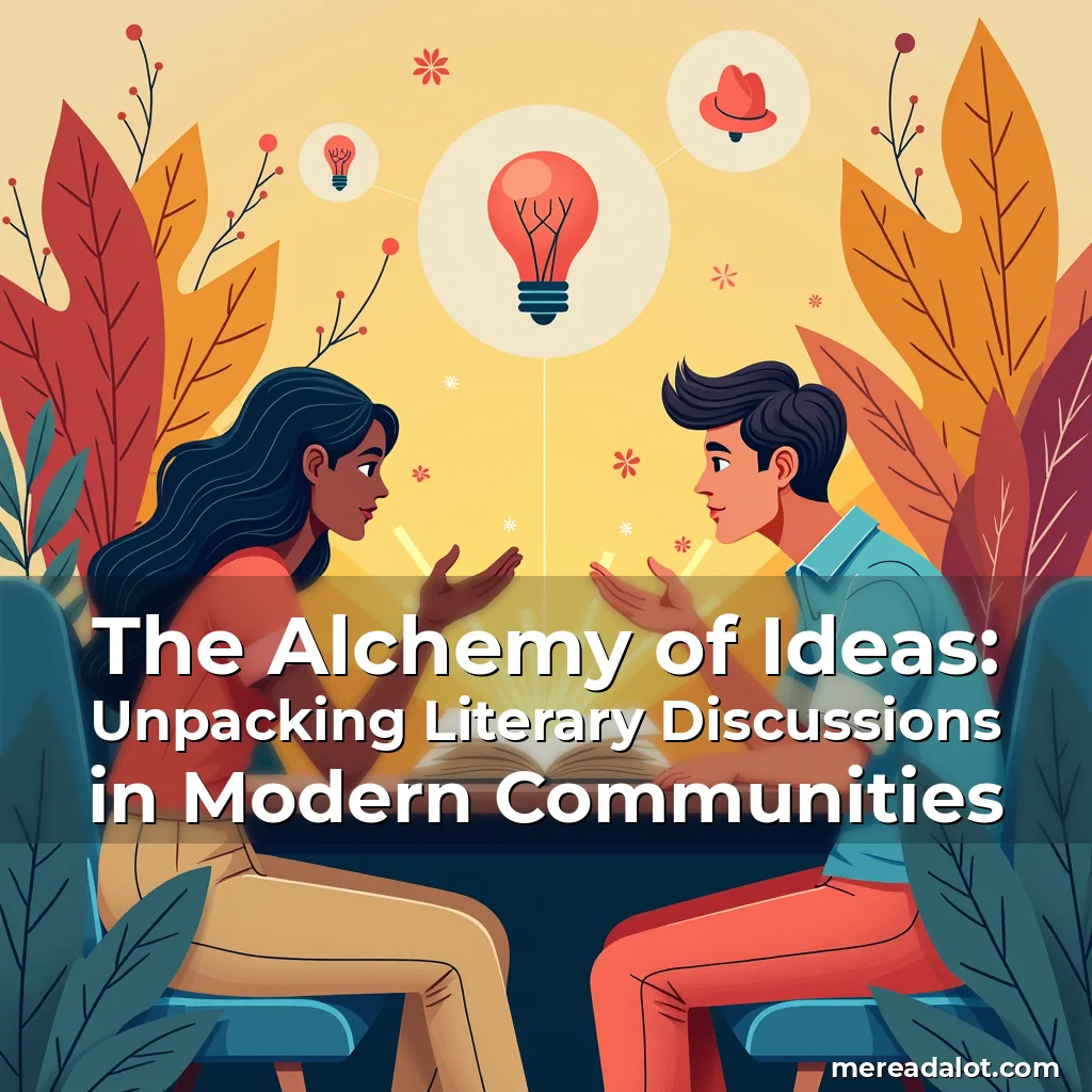 Artistic representation for The Alchemy of Ideas: Unpacking Literary Discussions in Modern Communities