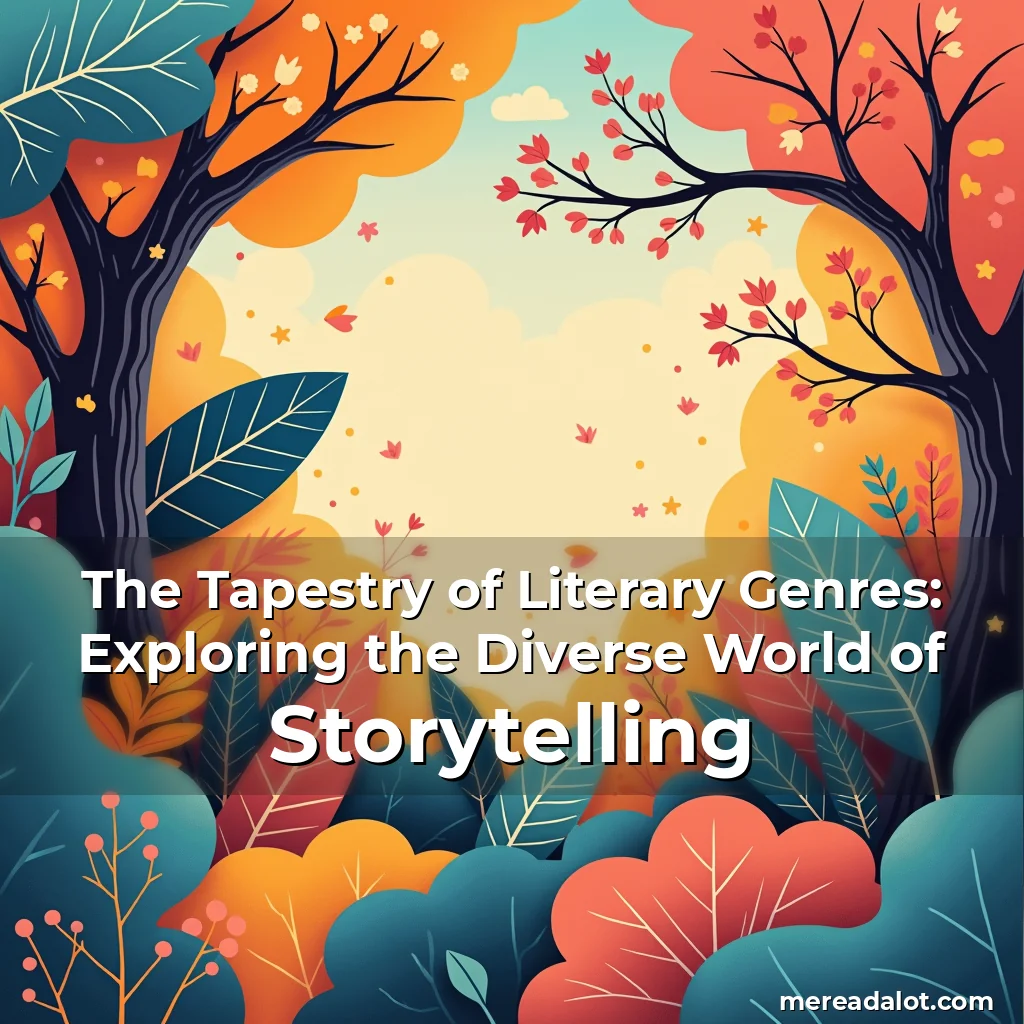 Artistic representation for The Tapestry of Literary Genres: Exploring the Diverse World of Storytelling